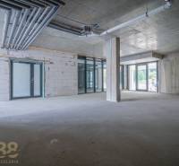 Commercial spaces with large glass facades and concrete elements in Svit.