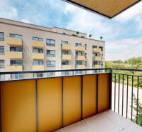 A balcony with a view of the apartment complex in Senica on Sadová, 2-room apartment.