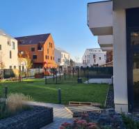 The courtyard of the residential complex on Perlová Street in Bratislava - Jarovce with a children's playground.