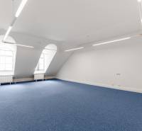 Spacious offices with blue carpet and arched windows, Bratislava - Old Town.