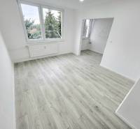 A bright room in a 3-room apartment with a light floor and two windows.