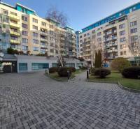 Residential complex with an inner courtyard and a paved walkway on Vajnorská in Bratislava - Nové Mesto.