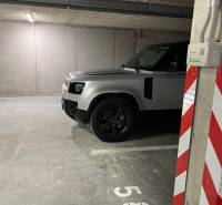Car parked in garages in Bratislava - Rača, Pri Šajbách, next to the spot marked 53.