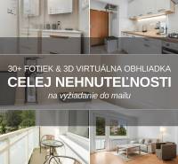 Kitchen and bathroom in a 2-room apartment, with a glazed balcony and a view of the surroundings.