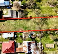 Aerial view of a plot for house construction in Moravské Lieskové.