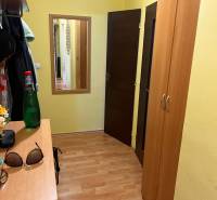 Hallway in a 3-room apartment with wooden flooring, built-in wardrobe, and mirror.