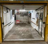 Garages in Bratislava III on Pionierska Street with equipment and storage spaces.