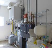Technical room with heating and maintenance equipment, warehouses and halls.