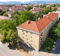 Aerial view of a 2-room apartment in Nova Dubnica surrounded by greenery.