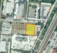 Aerial view of commercial land in the Industrial Street area in Piešťany.