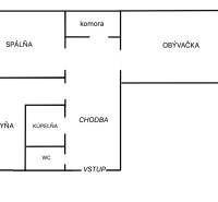 The floor plan of a 2-room apartment includes a kitchen, living room, bedroom, and balcony.