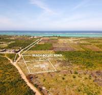 Aerial view of development plots in Makunduchi, Unguja South, with beach access.