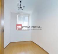 Empty room with white walls, laminate flooring, and a window in a 3-bedroom apartment.