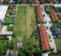 Aerial view of development plots on Slnečná Street in Miloslavov.