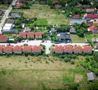 Aerial view of development plots on Slnečná Street in Miloslavov.