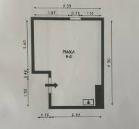 Floor plan of a basement with an area of 14.61 m² in a 3-room apartment.