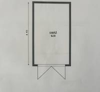 Floor plan of a garage with dimensions 3.20 x 4.95 meters, total area 16 m².