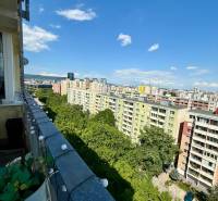 The view from the balcony of a 2-room apartment above Jégého Street in Bratislava - Ružinov.