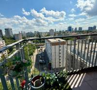View of the city skyline from the balcony of a 2-room apartment on Jégého Street in Ružinov.