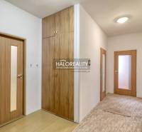 Interior of a 3-room apartment with wooden doors and built-in wardrobes.