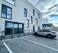 Exterior of a 3-bedroom apartment on Dúhová Street in Slovenský Grob with parking.