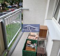 Balcony of a 3-room apartment with a view of Ostredková Street in Bratislava-Ružinov.
