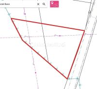 Land plan for residential use in Kremnické Bane, marked with a red line.