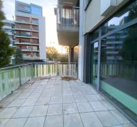 Terrace at commercial premises on Prešovská Street in Bratislava - Ružinov.
