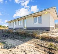 A family house in Gabčíkovo with a simple white facade surrounded by nature.