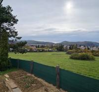 View of the green area of gardens on A. Hlinka Street in Zvolen with the surrounding nature.