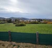 Gardens on A. Hlinka Street in Zvolen with a view of the city and the mountainous landscape.