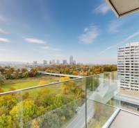View from the balcony of a 4-room apartment in the Petržalka housing estate on Krasovského Street.