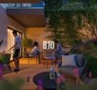 Exterior of a 3-room apartment on Matúškova Street in Bratislava III with a terrace and grill.