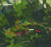 The map of Cerová depicts agricultural and forest lands, color-coded and geographically marked.