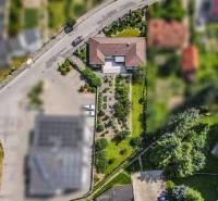 Aerial view of a family house on Janka Matúšku Street in Bánovce nad Bebravou.