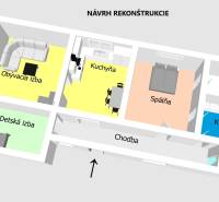Proposal for the renovation of a family house with the layout of rooms, including the kitchen and bathroom.