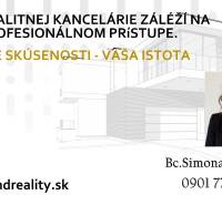 A real estate agency's information banner emphasizes professionalism and assurance for clients.