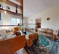 Living room in a three-room apartment with a wooden decor floor and furniture.