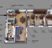 Floor plan of a family house with a room, kitchen, living room, garage, and bathrooms on South Street.