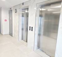 Elevator doors on the third floor in a one-room apartment with light-colored walls.