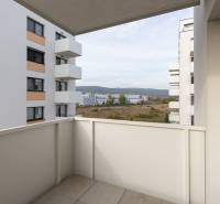 The balcony of a 2-room apartment on Eduarda Venzla with a view of greenery in Bratislava - Rača.