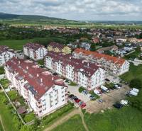 Aerial view of apartment buildings on Dona Sandtner Street in Pezinok.