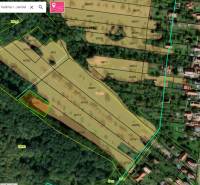 Land map - commercial in the village of Čaradice with plot and road markings.