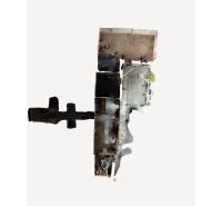 The floor plan of the interior of a family house shows the layout of rooms and furniture.