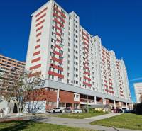The exterior of the building on Šustekova Street in Bratislava - Petržalka, suitable for studio apartments.