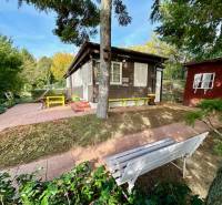 A garden with a cottage on a residential plot in Bratislava - Karlova Ves on Hany Meličkovej.
