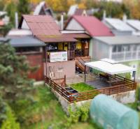 A cottage in Bžany at Trnkova 213 with a terrace and a garden facing the forest.