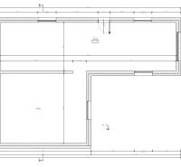 Floor plan of a family house in Hontianske Tesáre with arranged rooms and dimensions.