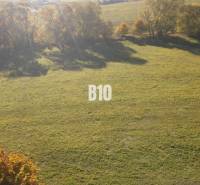 A meadow surrounded by trees on land in Petrovice suitable for living.