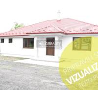 A family house in Závod with a red roof and white facade.